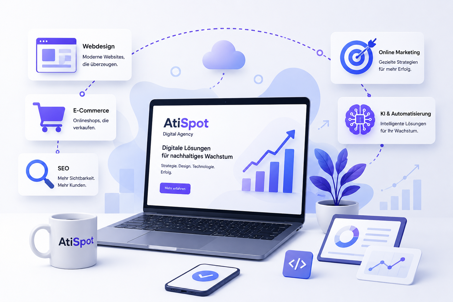 Illustration der AtiSpot Digital Agency