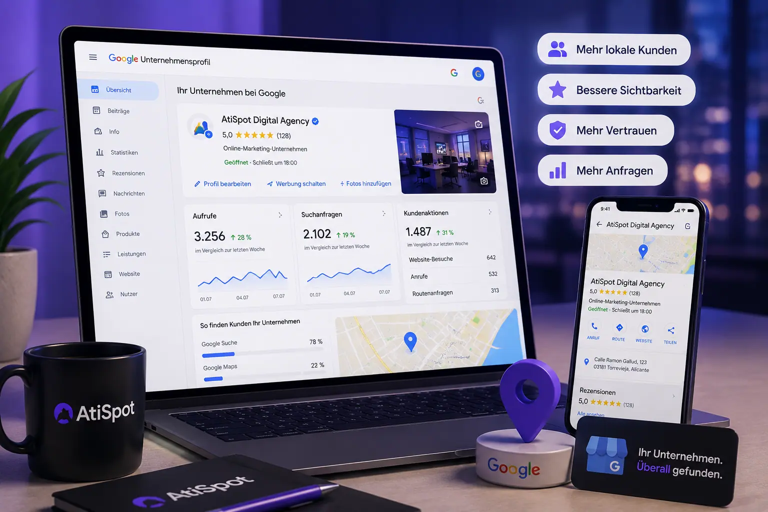 Optimierung eines Google Unternehmensprofils