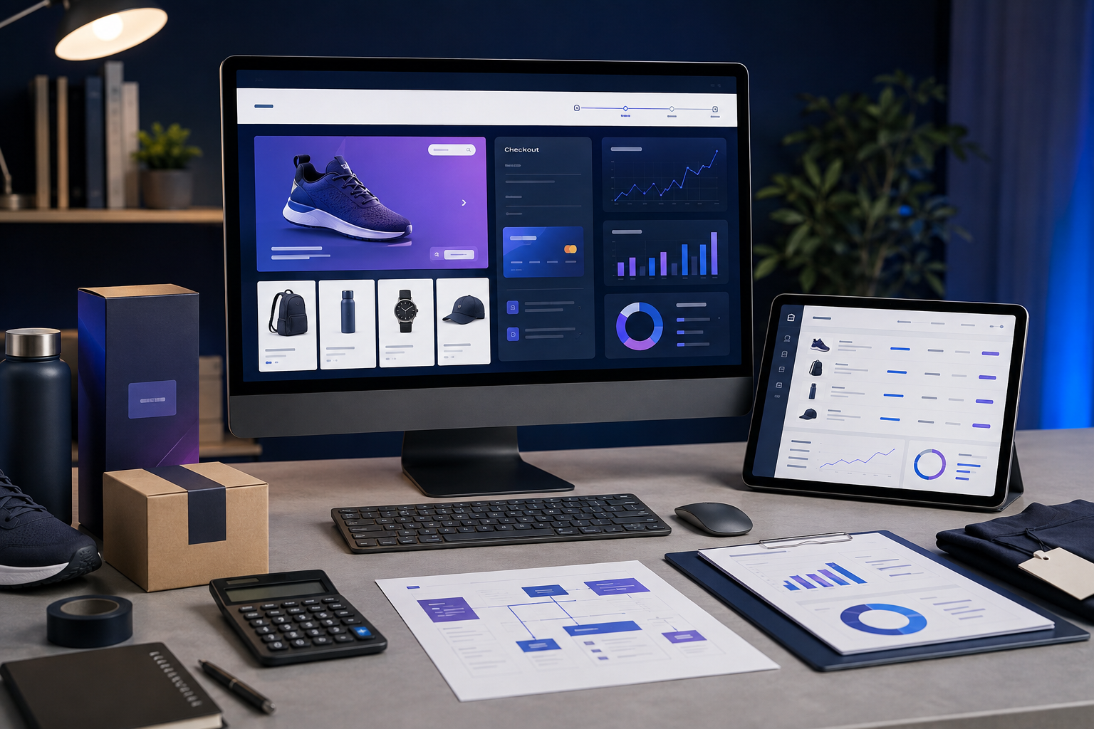 Strategische und kaufmännische Planung eines professionellen Onlineshops