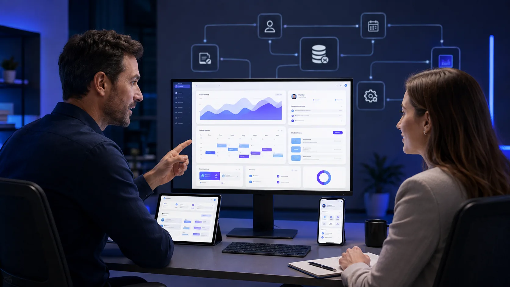 Individuelle Software und Webanwendungen mit Dashboard, Buchungssystem und responsiver Darstellung